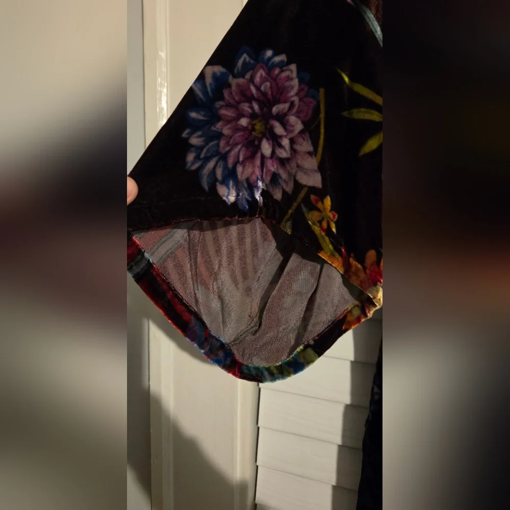 NWT Johnny Was Plus Size Boho Dream Multiprint Velvet Silk Kimono Size 1X